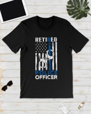 Retired Police Officer Thin Blue Line US Flag Classic T-Shirt lifestyle-mens-crewneck-front-17
