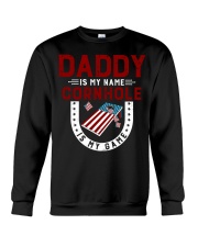 Daddy is my name cornhole is my game Crewneck Sweatshirt tile