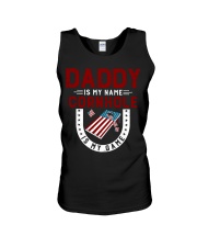Daddy is my name cornhole is my game Unisex Tank tile