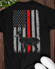 Axis Deer Hunting Thin Red Line Flag Classic T-Shirt apparel-classic-tshirt-lifestyle-back-161