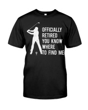 Officially Retired Golfing Retired Golfer Dad Premium Fit Mens Tee tile