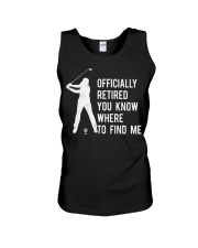 Officially Retired Golfing Retired Golfer Dad Unisex Tank tile