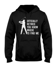 Officially Retired Golfing Retired Golfer Dad Hooded Sweatshirt tile