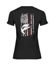 Vintage Fishing USA Flag Bass Fishing Premium Fit Ladies Tee tile