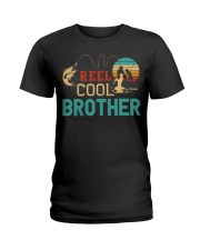 Retro Fishing Reel Cool Brother Ladies T-Shirt tile