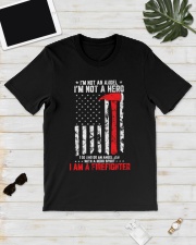 Thin Red Line Firefighter Hero Flag Classic T-Shirt lifestyle-mens-crewneck-front-17