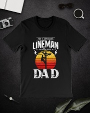My Favorite Lineman Calls Me Dad Classic T-Shirt lifestyle-mens-crewneck-front-16