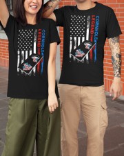Thin Red Blue line Cornhole Legend Classic T-Shirt apparel-classic-tshirt-lifestyle-front-149