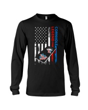 Thin Red Blue line Cornhole Legend Long Sleeve Tee tile