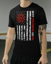 Best Firefighter Dad Ever American Flag Classic T-Shirt apparel-classic-tshirt-lifestyle-front-103