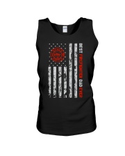 Best Firefighter Dad Ever American Flag Unisex Tank tile