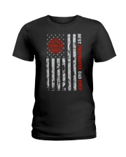 Best Firefighter Dad Ever American Flag Ladies T-Shirt tile