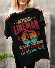 Funny Retired Lineman For Dad Grandpa Classic T-Shirt apparel-classic-tshirt-lifestyle-front-117