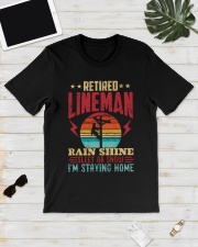 Funny Retired Lineman For Dad Grandpa Classic T-Shirt lifestyle-mens-crewneck-front-17