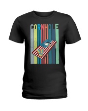 Cornhole Board bags Outdoor Game Funny Cornhole Ladies T-Shirt tile