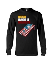 Beer Bags and Boards Cornhole Flag Long Sleeve Tee tile