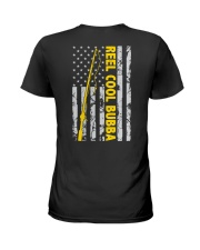Reel Cool Bubba USA Flag Fishing Fisherman Ladies T-Shirt tile