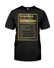 Grandpa Nutrition Facts Classic T-Shirt front