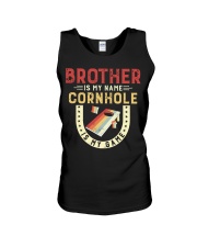 Brother is my name cornhole is my game Unisex Tank tile