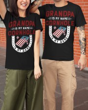 Grandpa is my name cornhole is my game Classic T-Shirt apparel-classic-tshirt-lifestyle-front-149