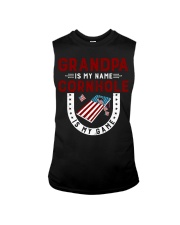 Grandpa is my name cornhole is my game Sleeveless Tee tile