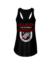 Grandpa is my name cornhole is my game Ladies Flowy Tank tile