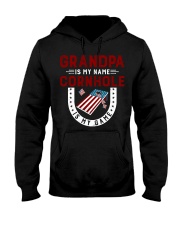 Grandpa is my name cornhole is my game Hooded Sweatshirt tile