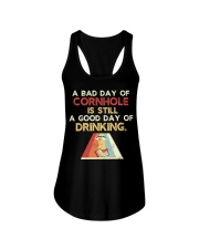 Funny bad day of cornhole Is good day of drinking Ladies Flowy Tank tile