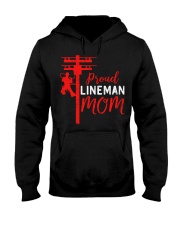 Proud Lineman Mom Electric Cable Hooded Sweatshirt tile