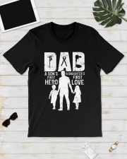 Lineman Dad Daughter's Love Son's Hero Classic T-Shirt lifestyle-mens-crewneck-front-17