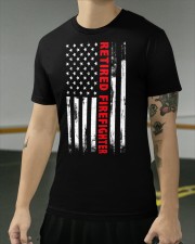 Retired Firefighter Thin Red line American flag Classic T-Shirt apparel-classic-tshirt-lifestyle-front-103