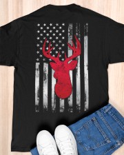 Deer Hunting Patriotic American USA Flag Classic T-Shirt apparel-classic-tshirt-lifestyle-back-155