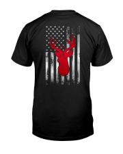 Deer Hunting Patriotic American USA Flag Classic T-Shirt back