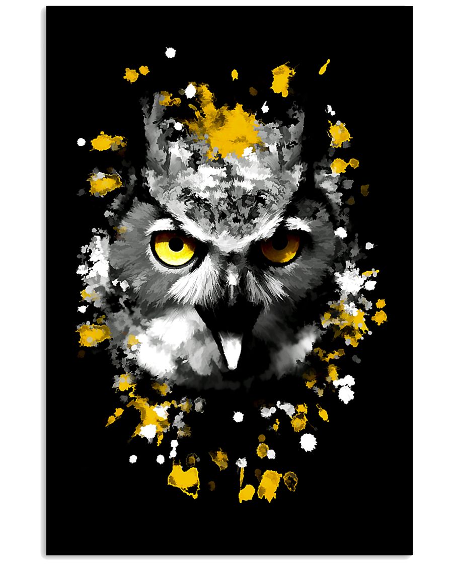 Owl with orange eyes 11x17 Poster