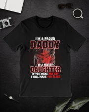 I'M PROUD DADDY OF PRETTY DAUGHTER Classic T-Shirt lifestyle-mens-crewneck-front-16