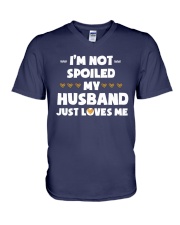 Im Not Spoiled My Husband Just Loves Me V-Neck T-Shirt front