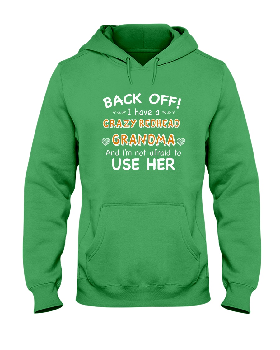 CRAZY REDHEAD GRANDMA T-SHIRT TANK TOP HOODIE HAT Hooded Sweatshirt