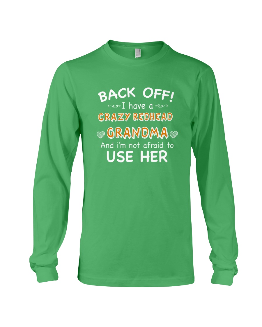 CRAZY REDHEAD GRANDMA T-SHIRT TANK TOP HOODIE HAT Long Sleeve Tee