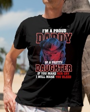 I'M PROUD DADDY OF PRETTY DAUGHTER Classic T-Shirt lifestyle-mens-crewneck-front-11