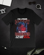 I'M PROUD DADDY OF PRETTY DAUGHTER Classic T-Shirt lifestyle-mens-crewneck-front-16