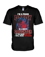 I'M PROUD DADDY OF PRETTY DAUGHTER V-Neck T-Shirt thumbnail