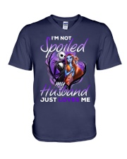 Im Not Spoiled My Husband Just Loves Me V-Neck T-Shirt front