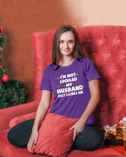 I'm Not Spoiled My Husband Just Loves Me Ladies T-Shirt lifestyle-holiday-womenscrewneck-front-2