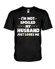 I'm Not Spoiled My Husband Just Loves Me V-Neck T-Shirt thumbnail
