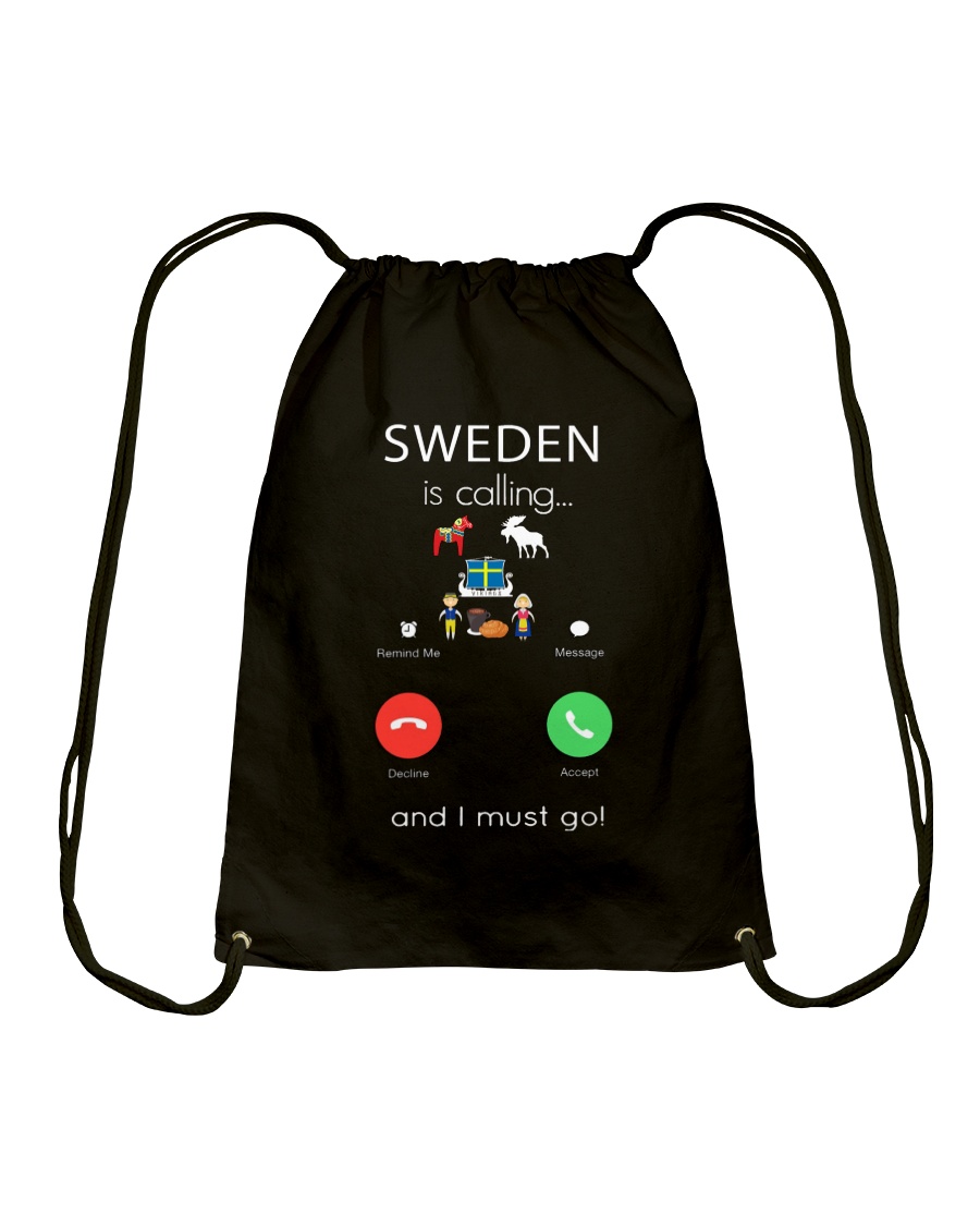 SWEDEN IS CALLING Drawstring Bag