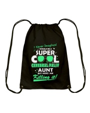 SUPER COOL CEREBRAL PALSY AUNT Drawstring Bag thumbnail