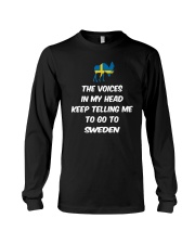 SWEDISH VOICE TELLING ME Long Sleeve Tee thumbnail