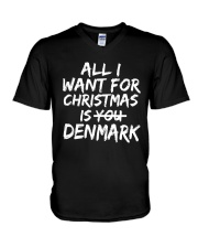 ALL I WANT FOR CHRISTMAS IS DENMARK V-Neck T-Shirt thumbnail