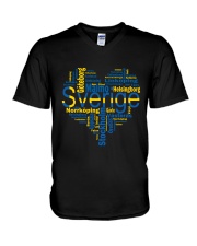 SWEDISH MAP V-Neck T-Shirt thumbnail
