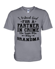 GRANDMA PARTNER IN CRIME EXCLUSIVE DESIGN V-Neck T-Shirt thumbnail